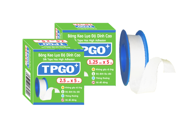 Băng Keo Lụa Độ Dính Cao TPGO+ ( 2.5cm x 5m)