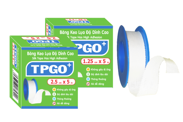 Băng Keo Lụa Độ Dính Cao TPGO+ ( 1.25cm x 5m)