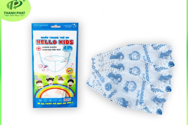 KHẨU TRANG HELLO KIDS KF94 - DẠNG TÚI ( Doremon - 10 Cái/Túi )