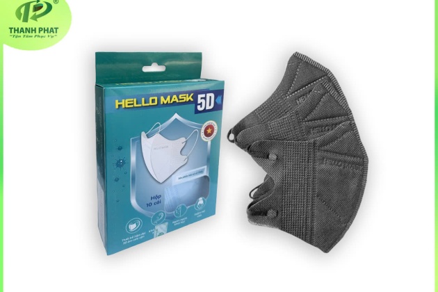 KHẨU TRANG 5D HELLO MASK ( Màu Đen - 10 Cái / Hộp )