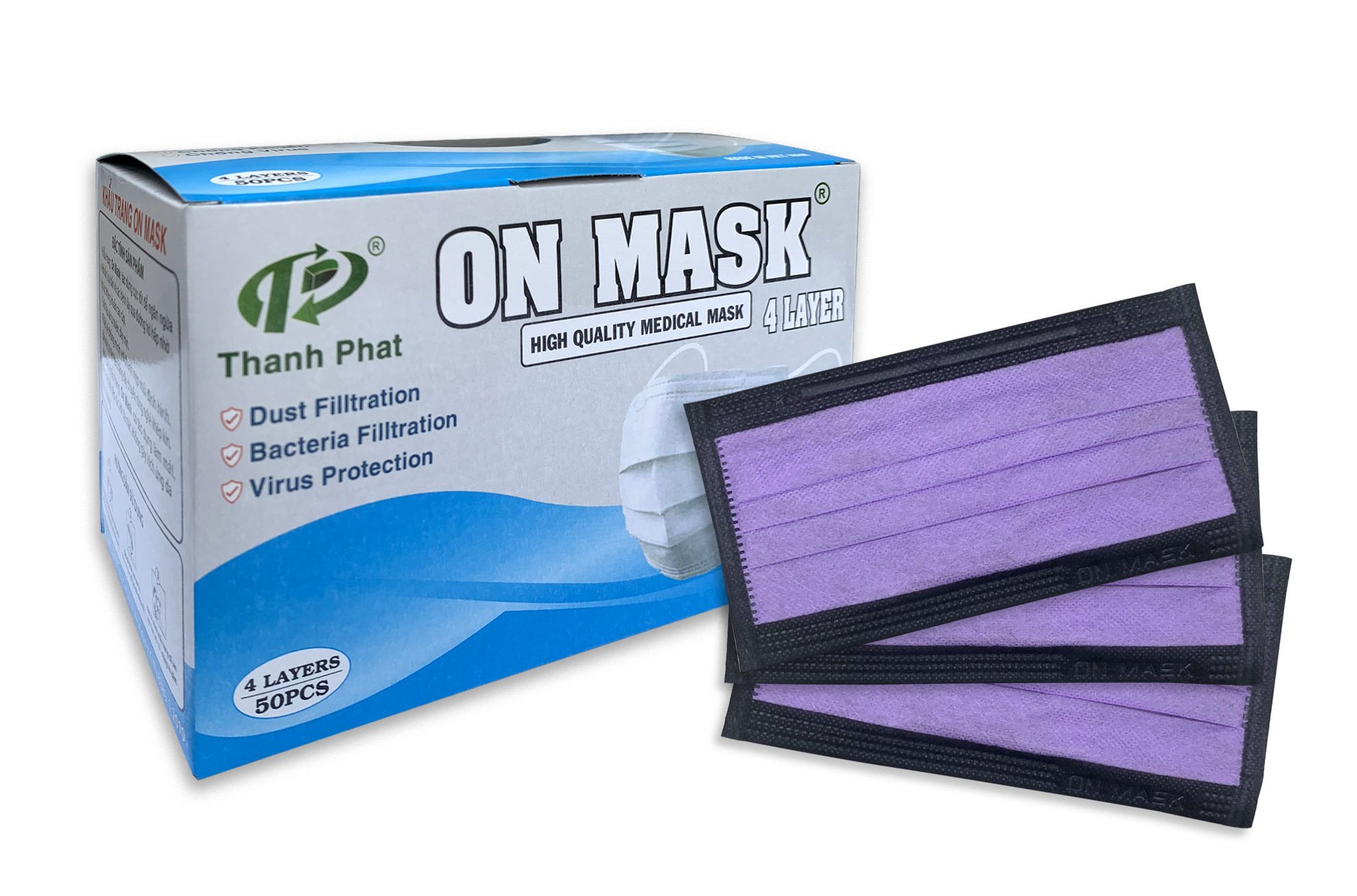Khẩu Trang On Mask ( 4 Lớp - 50 cái / hộp )