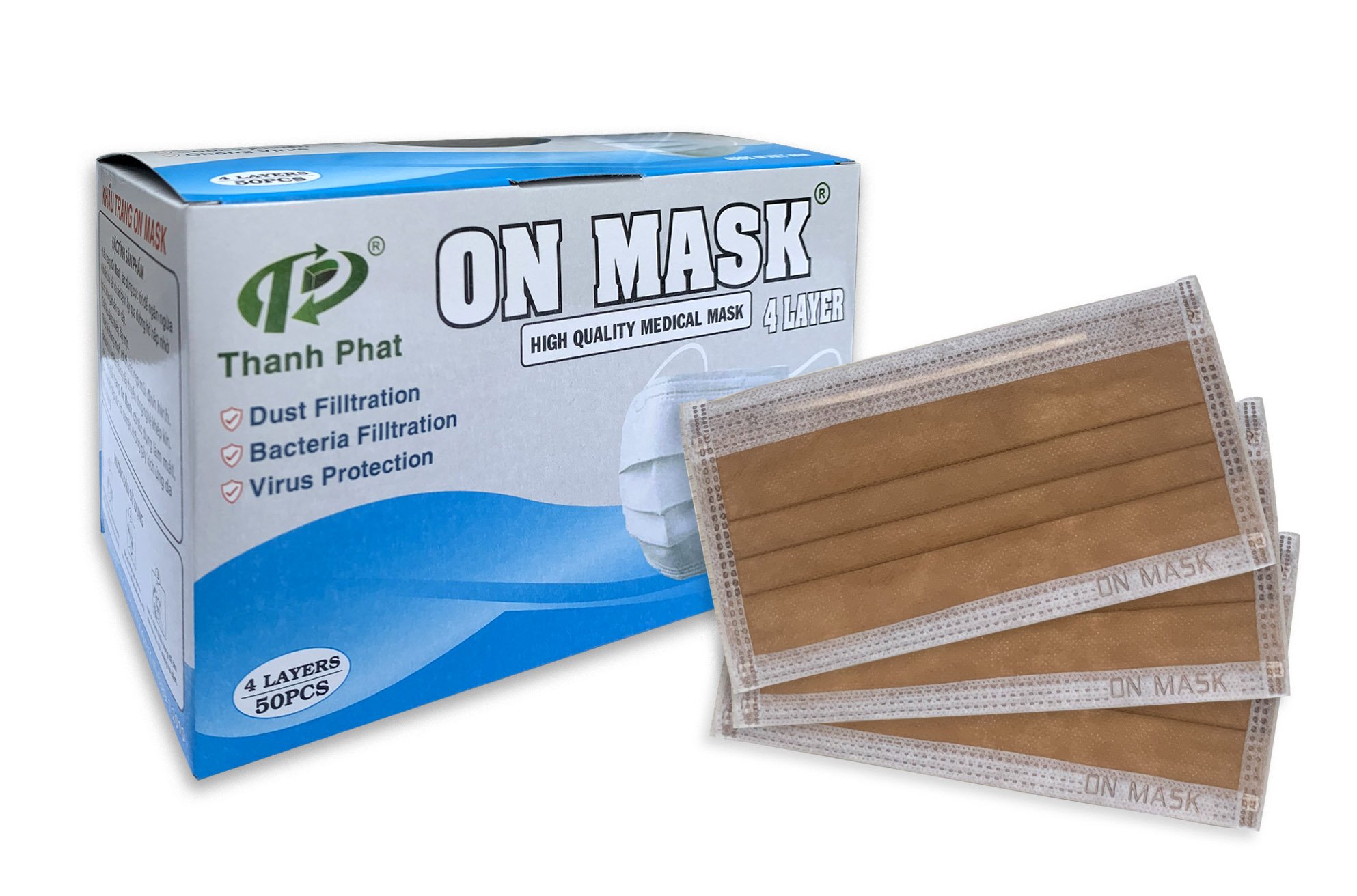 Khẩu Trang On Mask (4 Lớp - 50 cái / hộp )