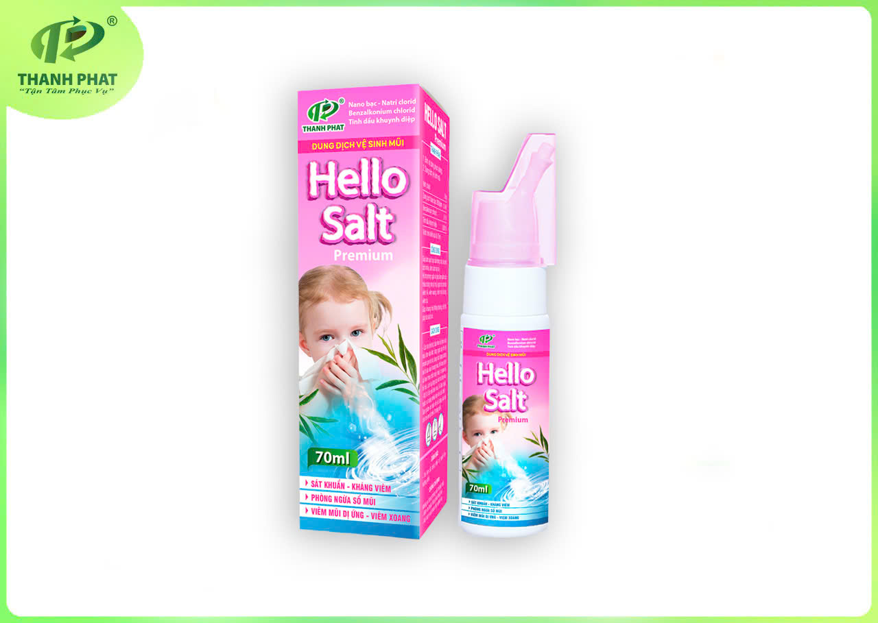 DUNG DỊCH VỆ SINH MŨI - HELLO SALT ( Dành Cho Bé - 70ml/ chai )