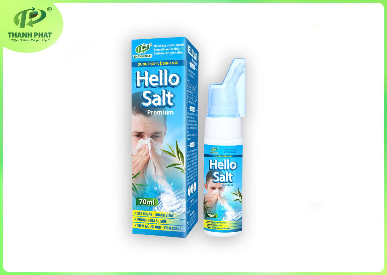 DUNG DỊCH VỆ SINH MŨI - HELLO SALT ( Người Lớn - 70ml/ chai )