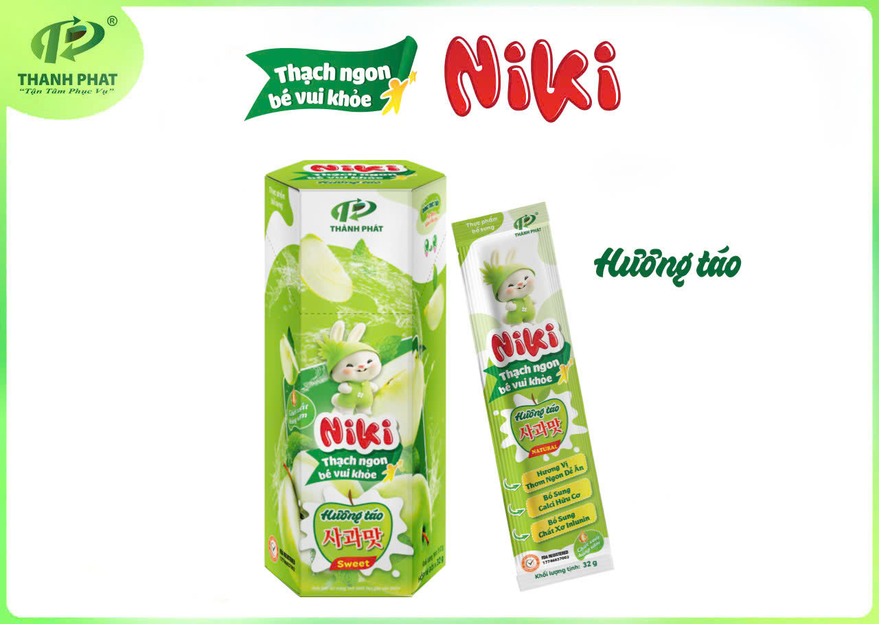 Thạch Túi Niki - Thạch Ngon Bé Vui Khỏe Vị Táo